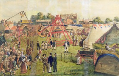 Croydon Fair, 1833 (wc e tinta no papel) de George Hawkins
