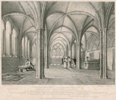 Vista interior, de, a, capela ladye, em, a, leste, fim, de, st., Saviour&39;s, igreja, Southwark de George Hawkins