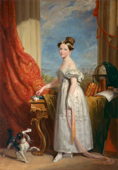 Holandês: Retrato da Rainha Vitória de Inglaterra como Princesa Retrato da Rainha Vitória de Inglaterra como Princesa de George Hayter
