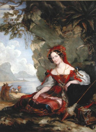 Lady Montague como Cigana (óleo sobre tela) de George Hayter