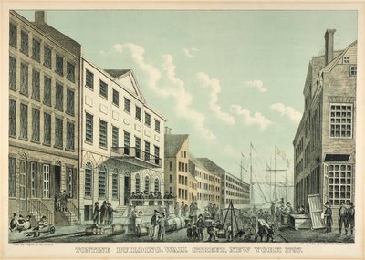Edifício Tontine, Wall Street, N.Y., 1797 de George Hayward
