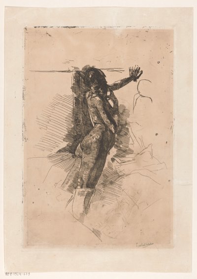 mulher nua em pé de George Hendrik Breitner (signed by artist)