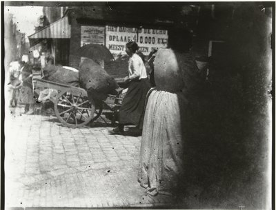 Actividade comercial em Houtkopersdwarsstraat e Jodenbreestraat em Amesterdão de George Hendrik Breitner