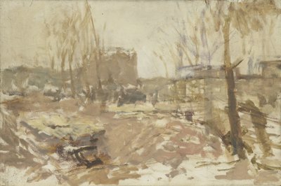Local de construção em De Clercqstraat de George Hendrik Breitner