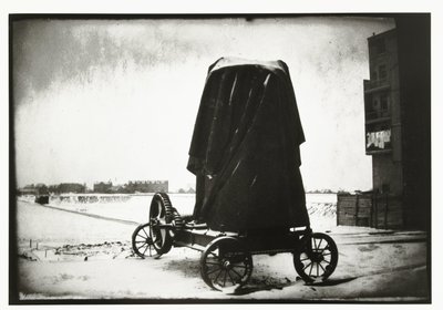 Moinho de cimento em uma paisagem de inverno no Overtoom em Amsterdã de George Hendrik Breitner