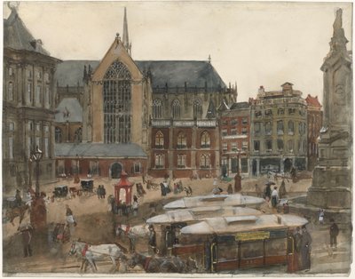 Praça da Barragem em Amesterdão de George Hendrik Breitner