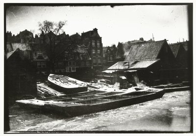 Vista de um estaleiro na Prinseneiland em Amsterdã de George Hendrik Breitner