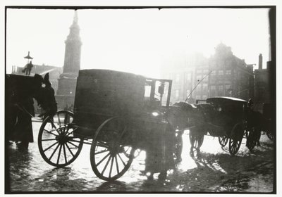 Carruagens na Praça Dam em Amesterdão de George Hendrik Breitner