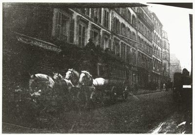 Cena de rua com cavalos e carruagem em Paris de George Hendrik Breitner