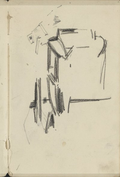 Estudo, possivelmente do interior de uma carruagem de George Hendrik Breitner