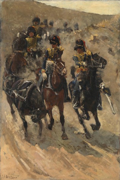 Os Cavaleiros Amarelos
Artilharia a cavalo de George Hendrik Breitner