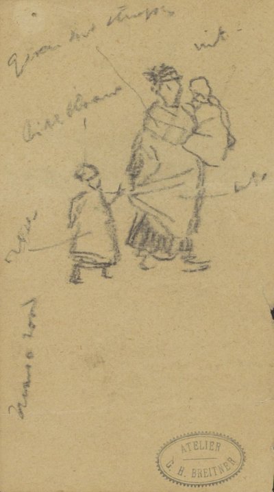 Mulher com dois filhos de George Hendrik Breitner