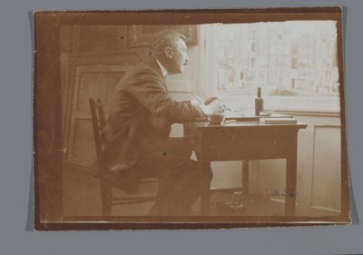 Willem Witsen a uma secretária no seu barco de George Hendrik Breitner