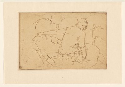 Fêmea sentada seminua de George Hendrik Breitner