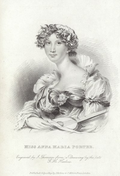 Anna Maria Porter, poetisa e romancista inglesa de George Henry (after) Harlow