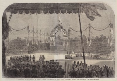 Recepção de Sua Alteza Real o Príncipe de Gales pelos Habitantes de Toronto, Canadá Oeste de George Henry Andrews