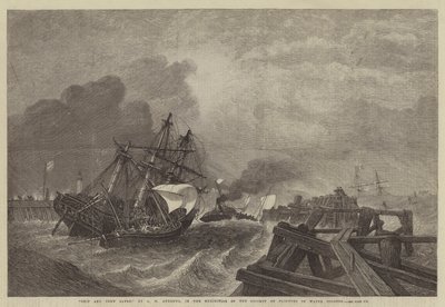 Navio e tripulação salvos, na Exposição da Sociedade de Pintores em Aquarelas de George Henry Andrews