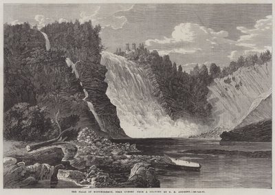 As Cataratas de Montmorency, perto de Quebec de George Henry Andrews