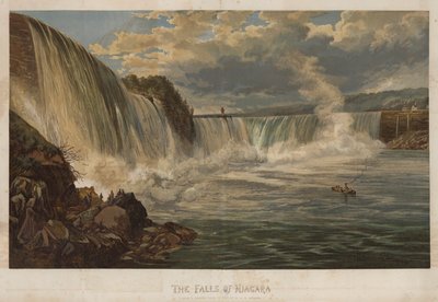 As Cataratas do Niágara (cromolito) de George Henry Andrews