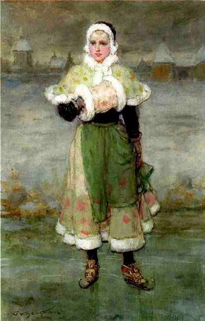 Um patinador holandês de George Henry Boughton