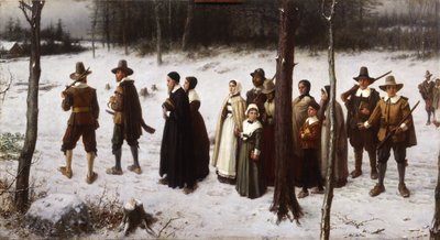 Peregrinos Indo à Igreja, 1867 de George Henry Boughton