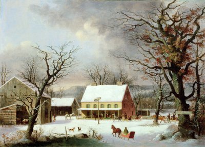 Sete milhas para Farmington, c.1853 de George Henry Durrie