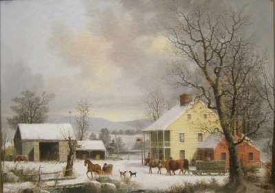 inverno no campo (1857) de George Henry Durrie
