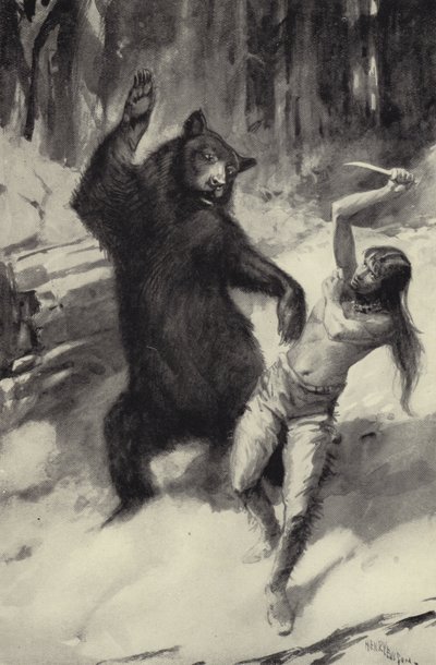 Scarfaces luta com o urso de George Henry Evison