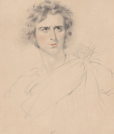 Edmund Kean no personagem de Macbeth, 1814. de George Henry Harlow