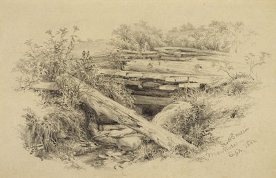 Montrose, Nova York, 1862 (grafite sobre papel) de George Henry Smillie