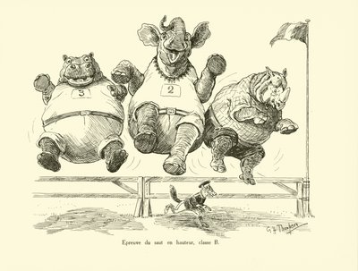 Prova de salto em altura, classe B (litografia) de George Henry Thompson