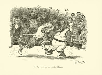 M Tigre obteve uma vitória retumbante (litografia) de George Henry Thompson