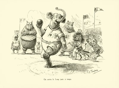 Parámos o Lobo mesmo a tempo (litografia) de George Henry Thompson