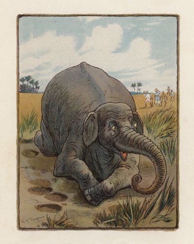 O Elefante (litografia a cores) de George Henry Thompson