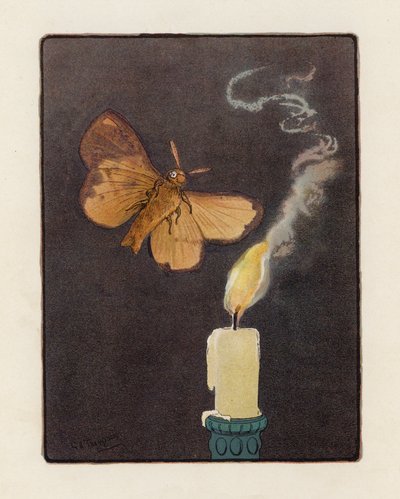 A Traça (litografia a cores) de George Henry Thompson