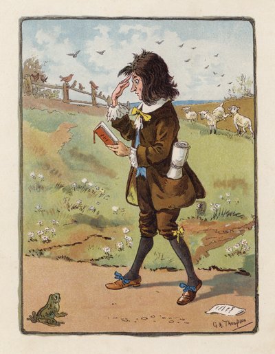 O Poeta (litografia a cores) de George Henry Thompson