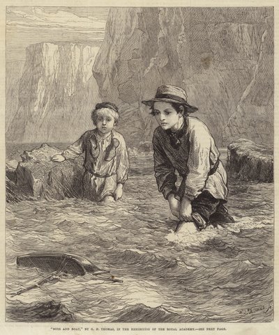 Meninos e barco de George Housman Thomas