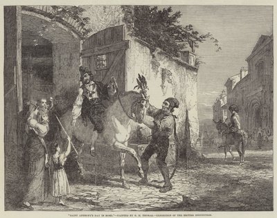 Dia de Santo Antônio em Roma, Exposição da Instituição Britânica de George Housman Thomas
