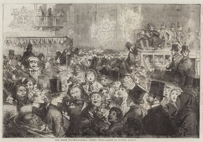 As iluminações da paz, uma cena de rua de George Housman Thomas