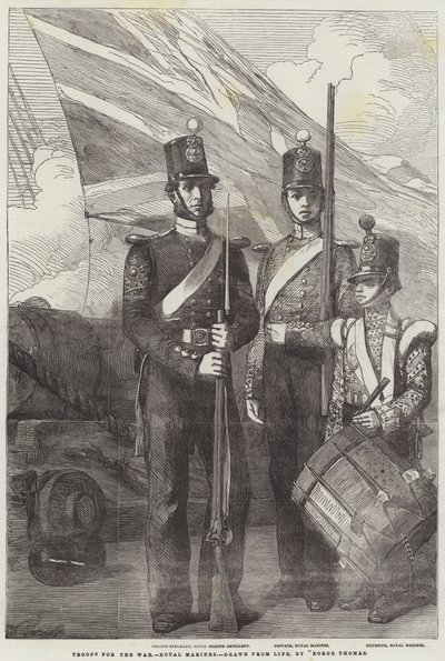 Tropas para a guerra, fuzileiros navais reais de George Housman Thomas