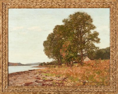À Beira do Lago, Outono (óleo sobre tela) de George Houston