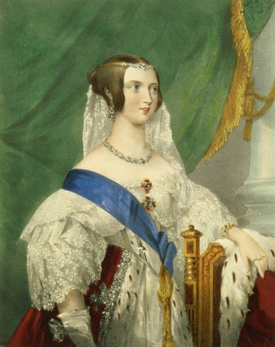 Sua Majestade Graciosa, Rainha Vitória (1819-1901) gravada por James Henry Lynch (fl.1815-68) de George Howard