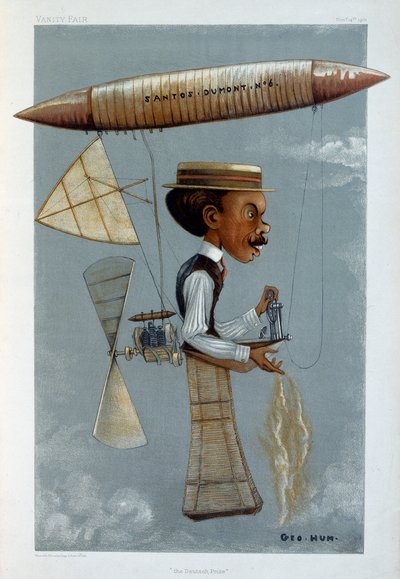 Alberto Santos-Dumont e seu dirigível, 1901 de George Hum