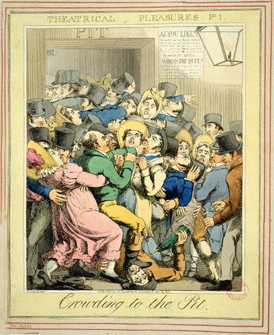 Apinhamento ao Poço de &39;Prazeres Teatrais&39; pl. 1, 1821 de George Humphrey