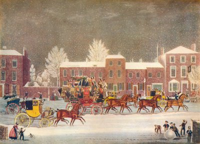 Abordagem para o Natal, século c19 de George Hunt