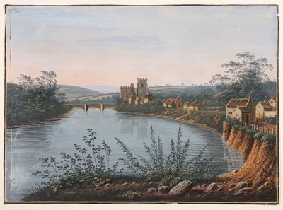 West Tanfield no rio Ure, Yorkshire de George I Cuitt