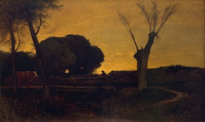 Noite em Medfield, Massachusetts, 1875. de George Inness