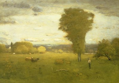Pasto iluminado pelo sol de George Inness