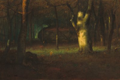 Pôr do sol na floresta, 1891. de George Inness