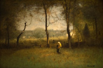 Recolhedores de lenha, numa tarde de outono de George Inness